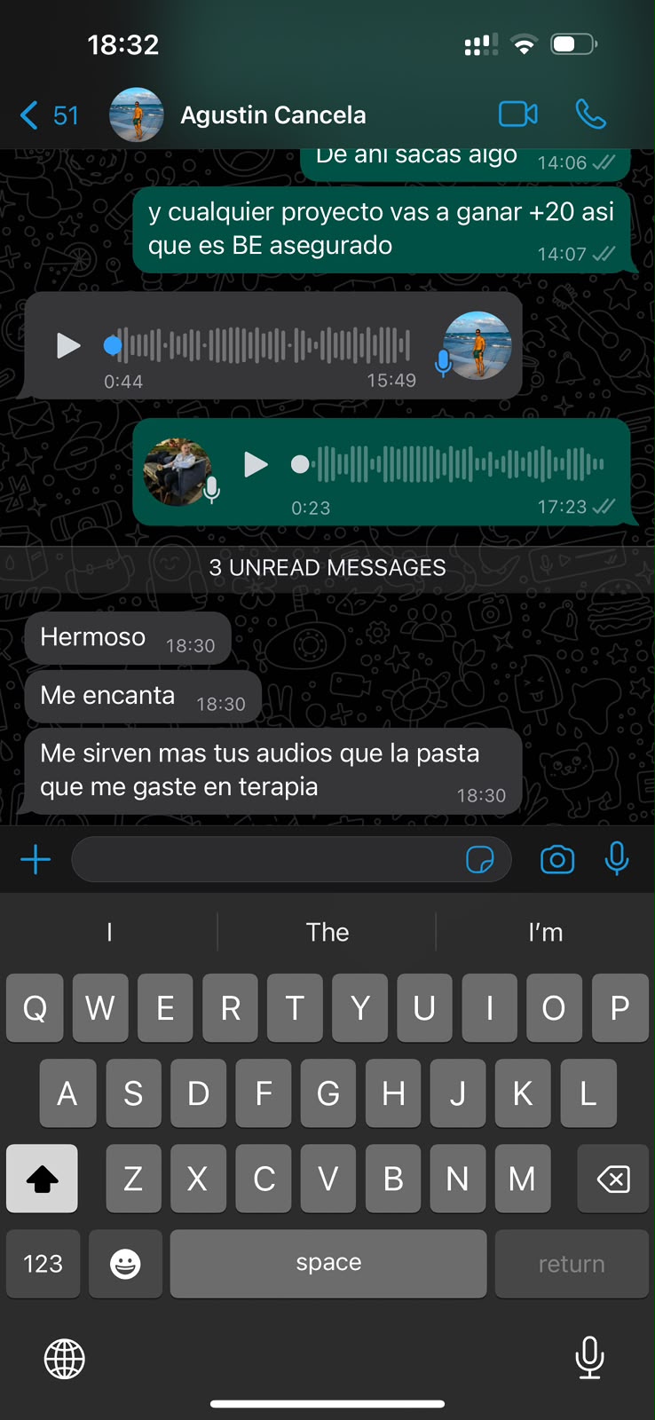 Agustín · audios vs terapia