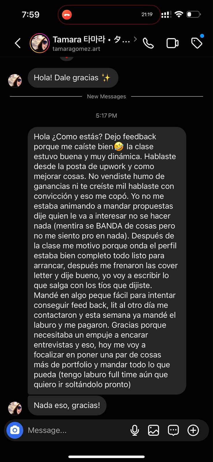 Tamara · clase sin humo
